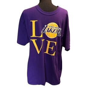 Y2K Purple Los Angeles Lakers Graphic T-Shirt – Size XL